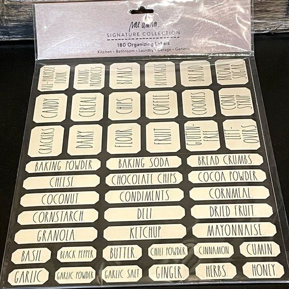 RAE DUNN 180 Organizing Labels
Kitchen • Bathroom • Laundry • Garage • Generic - Picture 2 of 11